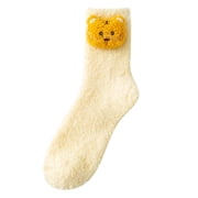 FhsagQ Socks Socks for Women Crotchless Socks Thermal Socks for Womens Coral Socks Stripe Socks Colorful Lightweight Athletic Socks Casual Socks Winter Socks Funny Socks Socks White One Size