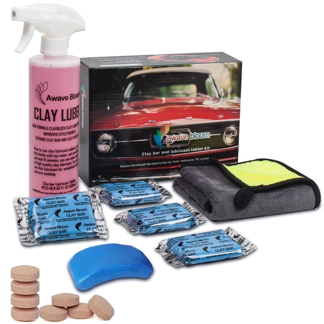 Kit de barras de arcilla Awave Bloom para detalles de automóviles, 400 g, con lubricante