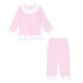 thumbnail image 1 of Pijamas de franela a juego para niños, ropa de tartán rojo Unisex para bebé, niño y niña, conjunto de pijamas de manga larga para Familia, niños y niñas, Navidad, Invierno, 1 of 4