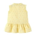 thumbnail image 5 of Ugoldhm Girls Dresses Cute Fashion Ruffle Plaid Print Breathable Sleeveless Peplum Dress Summer Outfits 6Months-4Years, 5 of 5