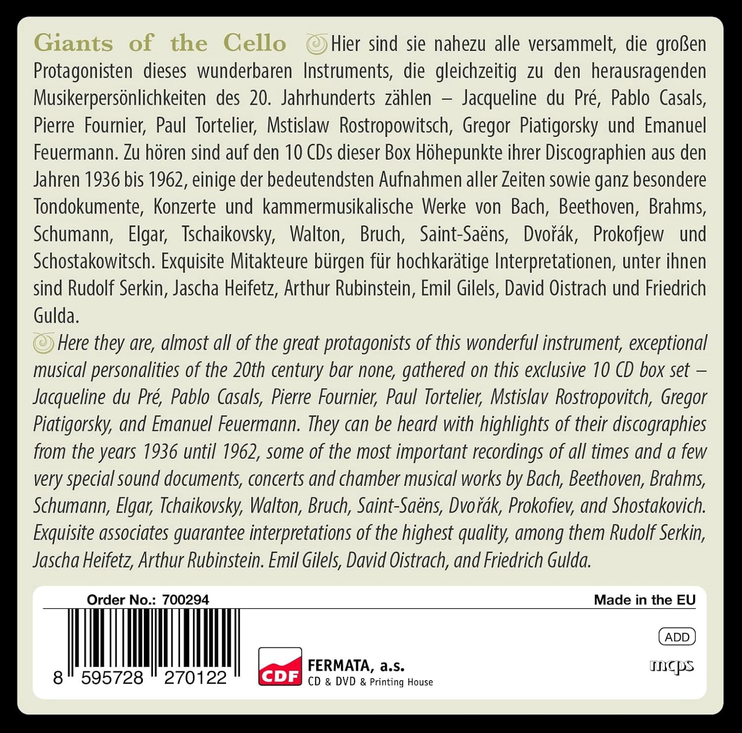 Greatest Cello Recordings (Audiobook)