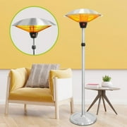 Gorilla Gadgets 1500W Free Standing Patio Heater for Outdoor and Indoor Heating with Adjustable Height. Stainless Steel