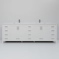 thumbnail image 4 of Jacques 84 in. W x 22 in. D White Double Bath Vanity, Cultured Marble Top, and Faucet Set, 4 of 8
