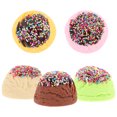 thumbnail image 5 of KAKOWELY Crème Glacée Artificielle 5 Pcs Modèles de Crème Glacée Miniature Simulation Crème Glacée Faux Dessert Modèles 2.17"X2.17"X1.38 Pouces, 5 of 5