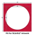 thumbnail image 2 of Cherry Red Suede Picture Frame Mat for 23x23 Frames - Circle Opening for 20x20 Photos - 50 Mats, 2 of 7