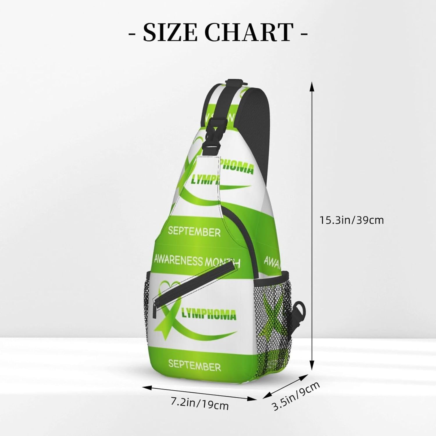 Lymphoma Awareness Month Sling Bag Crossbody Hiking Travel Chest Bags Backpack Shoulder Daypack for Women Men