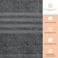 thumbnail image 5 of (2 pack) White Classic Gray Bath Towels Set of 4, Cotton Body Towel for Hotel, Gym, Spa, Soft Extra Absorbent Quick Dry Towels for Bathroom 27x54 Inch, 5 of 9