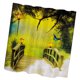 thumbnail image 4 of Cortina de ducha Gloria 3D resistente de tela con campo ganchos, 4 of 4
