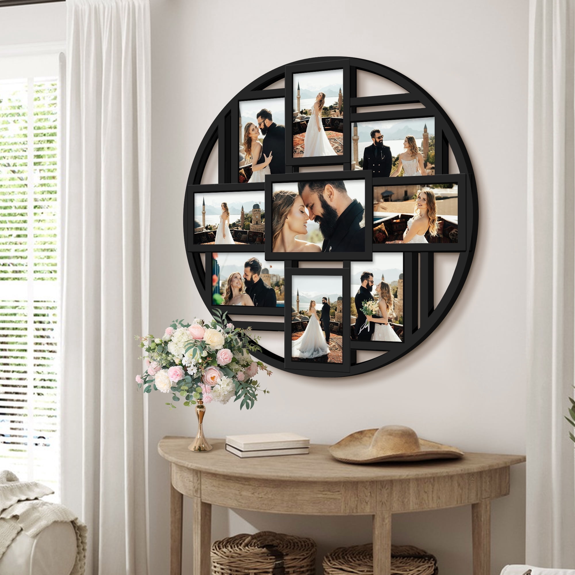 Picture Frames 9 Photo Frame Combination Home Design Wedding Photo Frame Collage and Wall Décor Wall Decoration Wooden Picture Frame Photo Frame for Desk
