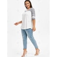 thumbnail image 4 of Rayas panel curvo Colorblock Hem más tapa del tamaño Rosegal Camisetas tallas grandes, 4 of 5