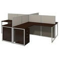 thumbnail image 2 of Easy Office 4 Person L Shaped Desk Open Office Office Suite in Mocha Cherry, 2 of 7