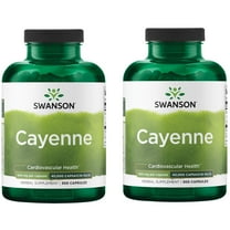 Swanson Cayenne - Herbal Supplement Promoting Digestion, Circulation & Metabolism Support - Natural Formula May Support Heart Health - (300 Capsules, 450mg Each) (2 Pack)