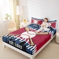 thumbnail image 4 of Homewish St.Lous Baseball City Twin Sheet Sets,Red White Blue Twin Fitted Sheet,Boys Ball Game 03 For Kids,Luxury Bedroom Decor,3pcs, 4 of 7