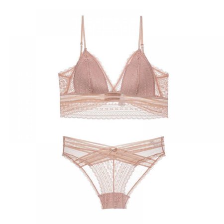 

Lingerie for Women Push up Bra Set - Ultra-thin Gather Comfortable Lace U-Shape Beauty Back Everyday Bras With Panty Set S-3XL(1-Packs)
