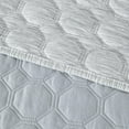 thumbnail image 5 of Chezmoi Collection Embossed Velvet Quilt Set King Size, Gray - Plush Lightweight Soft Octagon Stitched Velvet Bedding Set with 2 Pillow Shams for All Seasons with Washed Microfiber Reverse, 5 of 9