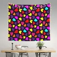 thumbnail image 2 of Sikiie Colorful Hearts tapestry wall hanging home decor for bedrooms, living rooms, dorms 60x51in, 2 of 6
