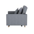 thumbnail image 7 of Convertible Recliner, Modern 3-in-1 Multifunctional Folding Sofa Chair with Adjustable Backrest, Linen Upholstered Sofa Bed Sleeper Chair with Square Armrest and Legs, Light Gray, 7 of 7