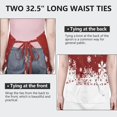 thumbnail image 6 of Red Christmas Snowflake Apron-Garden Aprons for Women with Pockets-Cotton Linen Waterproof Kitchen Cooking Gardening Aprons Adjustable for Kitchen,Cooking,BBQ and Salon 32"x27", 6 of 7