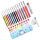 thumbnail image 3 of Juego de ganchos de ganchillo de metal con mango de agarre, accesorios para herramientas de tejer con estuche de almacenamiento, azul seitruly HA8451-02B, 3 of 6