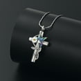 thumbnail image 5 of Prayer Cross with Sunflower and Hummingbird Stainless Steel Cremation Jewelry for Ashes Holder Urn Necklace for Ashes of Loved One, 5 of 6