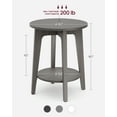 thumbnail image 6 of Round End Table Farmhouse Small Side Table Living Room Corner Table Drink Table Smoky Gray, 6 of 8