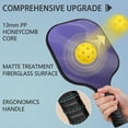 thumbnail image 2 of Pickleball Paddles Set Of 2, Fiberglass Surface, Fluid Smoke Aurora Art Style, 4 Balls & Bag, 2 of 5