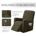 thumbnail image 5 of Subrtex Recliner Slipcover with Pockets Stretch Furniture Chair Cover, Olive Drab, 5 of 7
