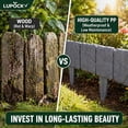 thumbnail image 6 of Imitation Stone Garden Fence, Plastic Retaining Edging Border, Grey Cobbled Effect Landscape Decor, Interlocking Panels for Flower Bed Path Lawn(Red, 6pcs), 6 of 9