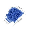 thumbnail image 2 of Uxcell Reusable Scratch-Free Cleaning Gloves Microfiber Chenille Mitts, Blue, 2 of 5