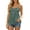 Green, variant on Mesh Embroidered Solid Camisole Top Lace Up Tank Layering Shirt with Strings Camisole High Neck