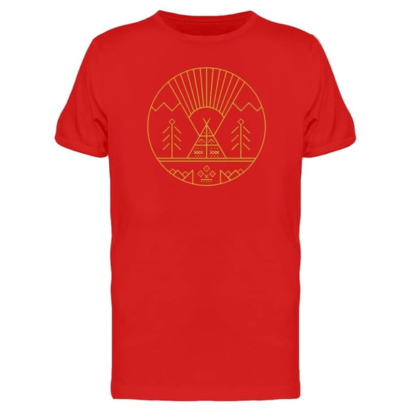 Wigwam Forest Geometric Art Tee Men's -Image by Shutterstock