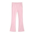thumbnail image 6 of Hurxie Girl's Flare Leggings with Pockets High Waisted Bootcut Yoga Pants Kids Dance Bell Bottoms Leggings Pink,9-10 Years, 6 of 6