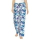 thumbnail image 1 of Balery Icy Blue Snowflakes Pantalones de pijama para mujer, pijamas ultraligeros, pantalones de estar por casa-Medium, 1 of 6