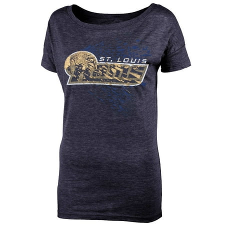 Classic St. Louis Rams Juniors Unbreakable Love Boat Neck T-Shirt - Navy Blue