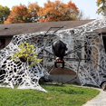thumbnail image 2 of 1 Pce, Décorations d'Halloween Toiles d'Araignée Géantes, Filet de Bœuf Extensible Toile d'Araignée d'Halloween, Décorations d'Araignée Effrayantes pour Fête d'Halloween, Maison Hantée, Décorations d'Halloween, Décorations de Vacances, 2 of 4