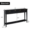 thumbnail image 3 of Kinsuite Console Table with 4 Drawers - Wood Hallway Table with 1 Bottom Shelf, Console Table Behind Couch 60 inch Modern Long Sofa Table Entryway Table for Living Room Bedroom, Black, 3 of 11