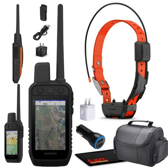 Garmin Alpha 300 Handheld Advanced Tracking And Training Device For Hunting Dog Bundle With Garmin Alpha TT25 Tracking Collar For Dogs With GPS   USB Charger And Field Bag   Accessories