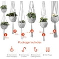 thumbnail image 6 of Plant Hanger Indoor, Macrame Plant Hangers Indoor Macrame Hanging Planters for Indoor Plants - 6 Pack Hanging Plant Holders Indoor Hanging, Macromay Plant Hangers for Indoor Plant Hanger,Gray, 6 of 15