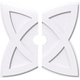 thumbnail image 1 of Ekena Millwork CMP22CM2-03000 22 in. OD x 3 in. ID Carré Cosmo Architectural Grade Médaillon de Plafond Contemporain PVC - 2 Pièces, 1 of 1
