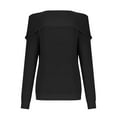 thumbnail image 6 of Odeerbi Sweaters For Women Fall Winter Sweaters Off The Shoulder Casual Soild Long Sleeve Knit Pullover Coat Black, 6 of 8