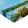 thumbnail image 2 of Ambesonne Beach Fitted Sheet 2 Pcs Set, Coconut Pineapple Summer, Twin, Blue Green Brown, 2 of 3