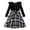 AB14 Black, variant on Bainana Dress For Toddler Girls Plaid Print Long Sleeve Crew Neck Dresses Lightweight Soft Autumn Girls Dress Black Size 2-3 Years
