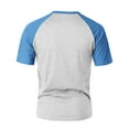 thumbnail image 3 of H2H Men's Casual Slim Fit Short Sleeve Henley Shirt Raglan Baseball T-Shirts Tee (CMTTS233), 3 of 6