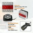 thumbnail image 5 of 2pcs Left 16 Right 10 LED White Trailer Lights with 7 Pin Plug 12V-36V Turn Signal Brake Tail Light Red White Amber, 5 of 6