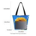 thumbnail image 2 of Kdxio Blue Sky Sunflower Women Reusable Grocery Bags Foldable Ripstop,Reusable Shopping Bags for Shopping,Gym,Gift, 2 of 5