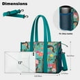 thumbnail image 5 of Teacher Tote Bag,German Shepherd with Pioneer Flower Teacher Utility Tote Bag,Large Work Tote Bags for Women with Multiple Pockets,Top Zipper Closure,13.8x10.6x6.7 Inch, 5 of 5