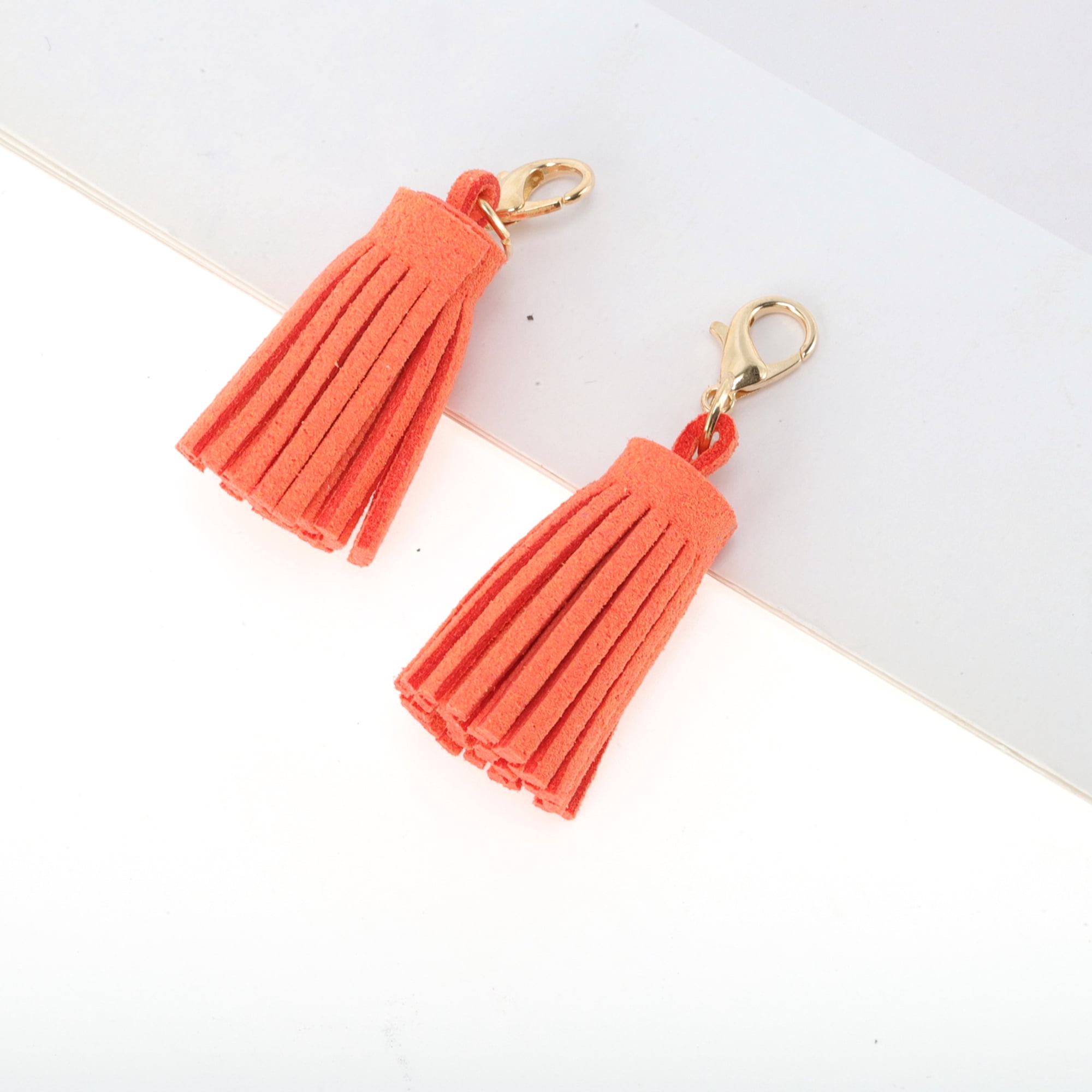 Unique Bargains Stylish Tassels Shoelace Charms for Footwear Customization Orange