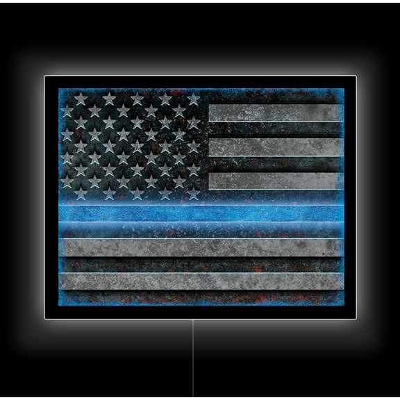 LED POLICE FLAG Signs