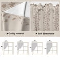 thumbnail image 5 of Beige Pink Floral Swag Valances for Windows, Kitchen Curtains 36 Inch Length 2 Panels Set, Spring Flowers Short Curtains for Small Windows Rod Pocket Cafe Curtains Drapes 28"x36", 5 of 8