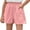 Pink, variant on Girls Shorts Girls High Waisted Shorts Girls' Spring/Summer Lightweight Loose Fit Linen Shorts